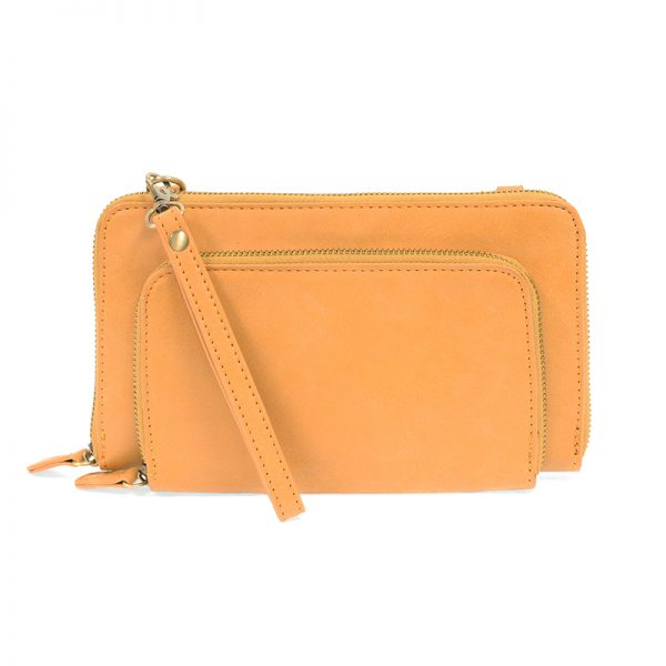 Brushed Mini Convertible Zip Around Wristlet | Joy Susan