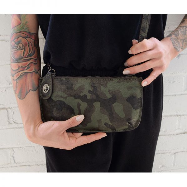 Camo Mini Crossbody Wristlet Clutch | Joy Susan