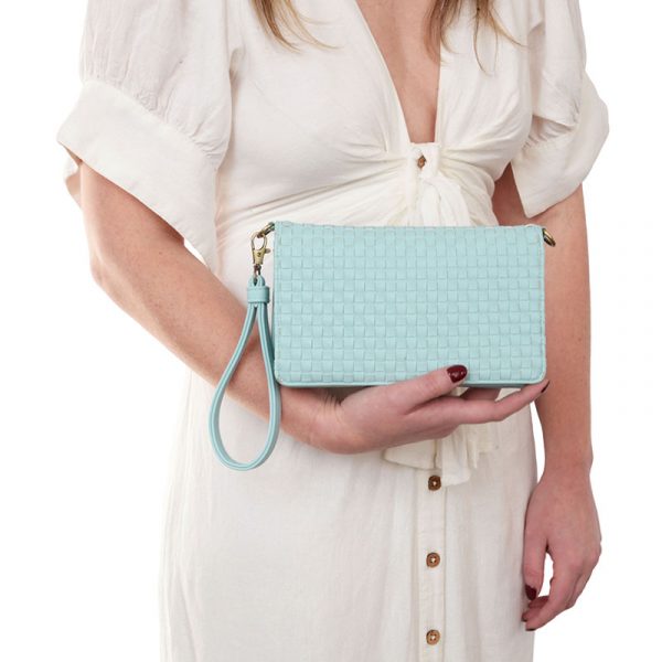 Joy Susan Lila Mini Woven Crossbody Bag Black
