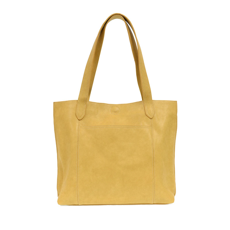 Yellow Leather Tote Bag