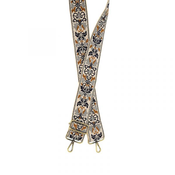 Floral Filigree Embroidered Guitar Strap | Joy Susan