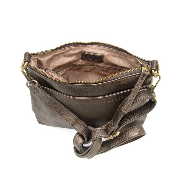 Layla Double Zipper Crossbody Bag | Joy Susan