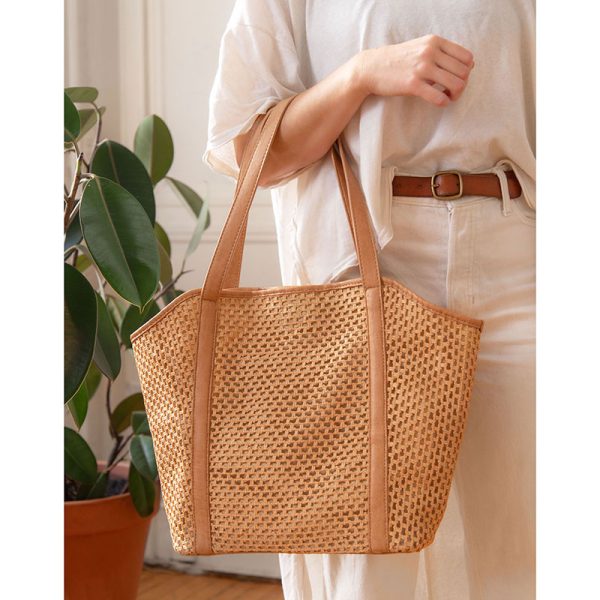 Haven Open Weave Tote Khaki