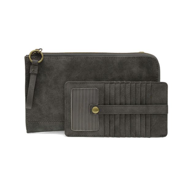 Faux Suede Karina Wristlet & Wallet | Joy Susan